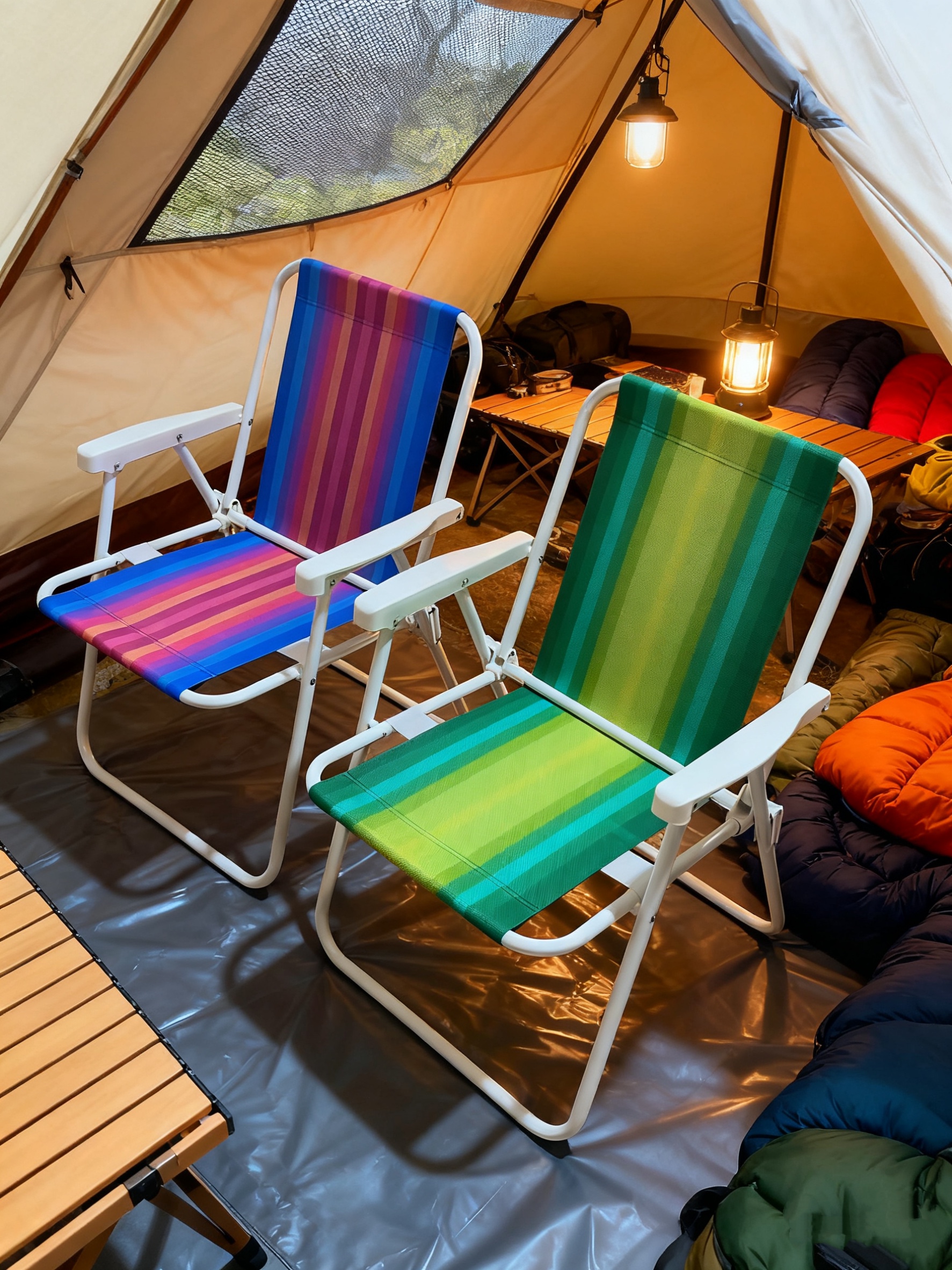 跨境直供折叠椅 户外休闲椅 沙滩椅 弹簧椅便携式钓鱼椅凳子靠背椅细节图