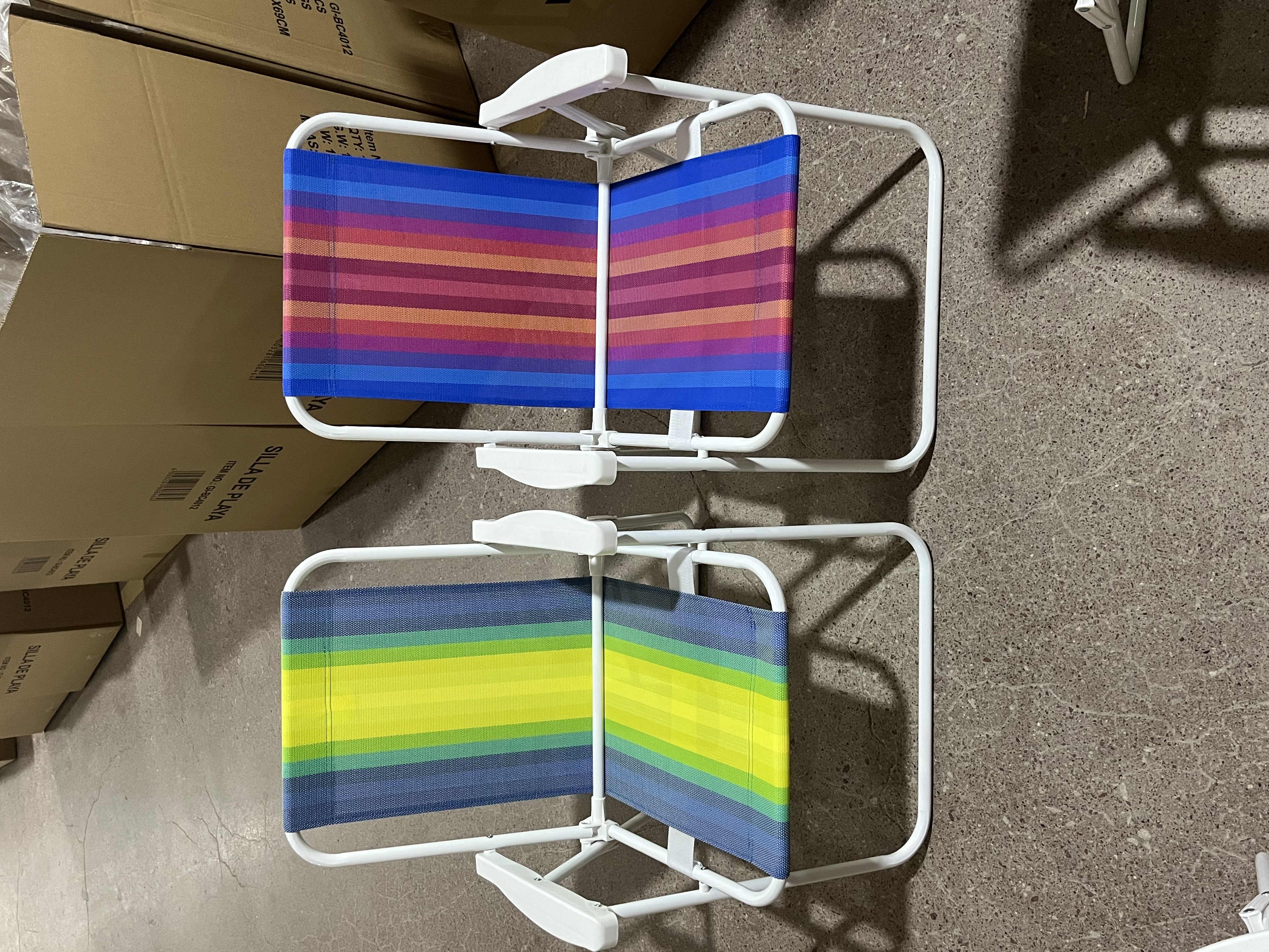 跨境直供折叠椅 户外休闲椅 沙滩椅 弹簧椅便携式钓鱼椅凳子靠背椅详情图11