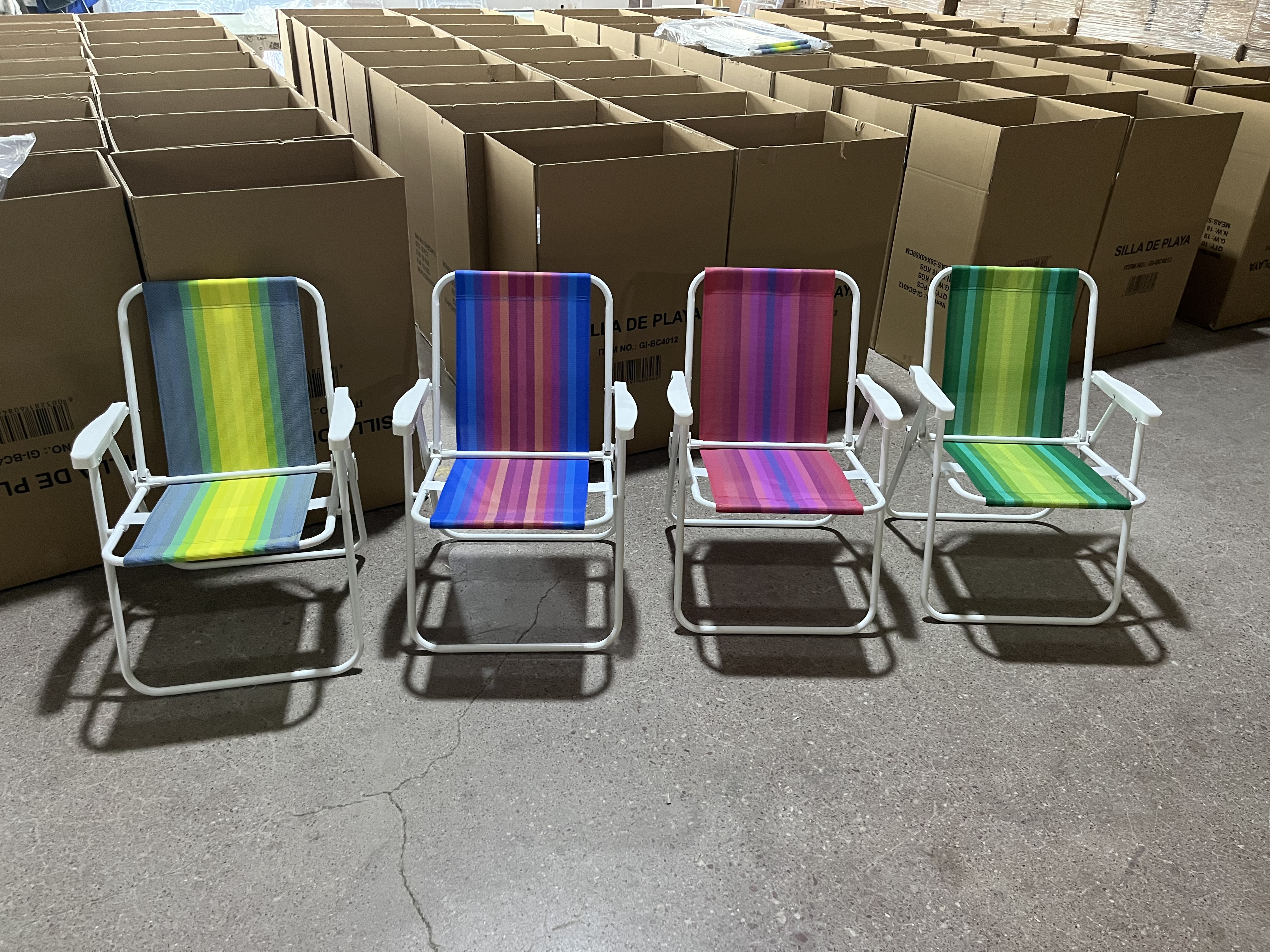 跨境直供折叠椅 户外休闲椅 沙滩椅 弹簧椅便携式钓鱼椅凳子靠背椅详情图4