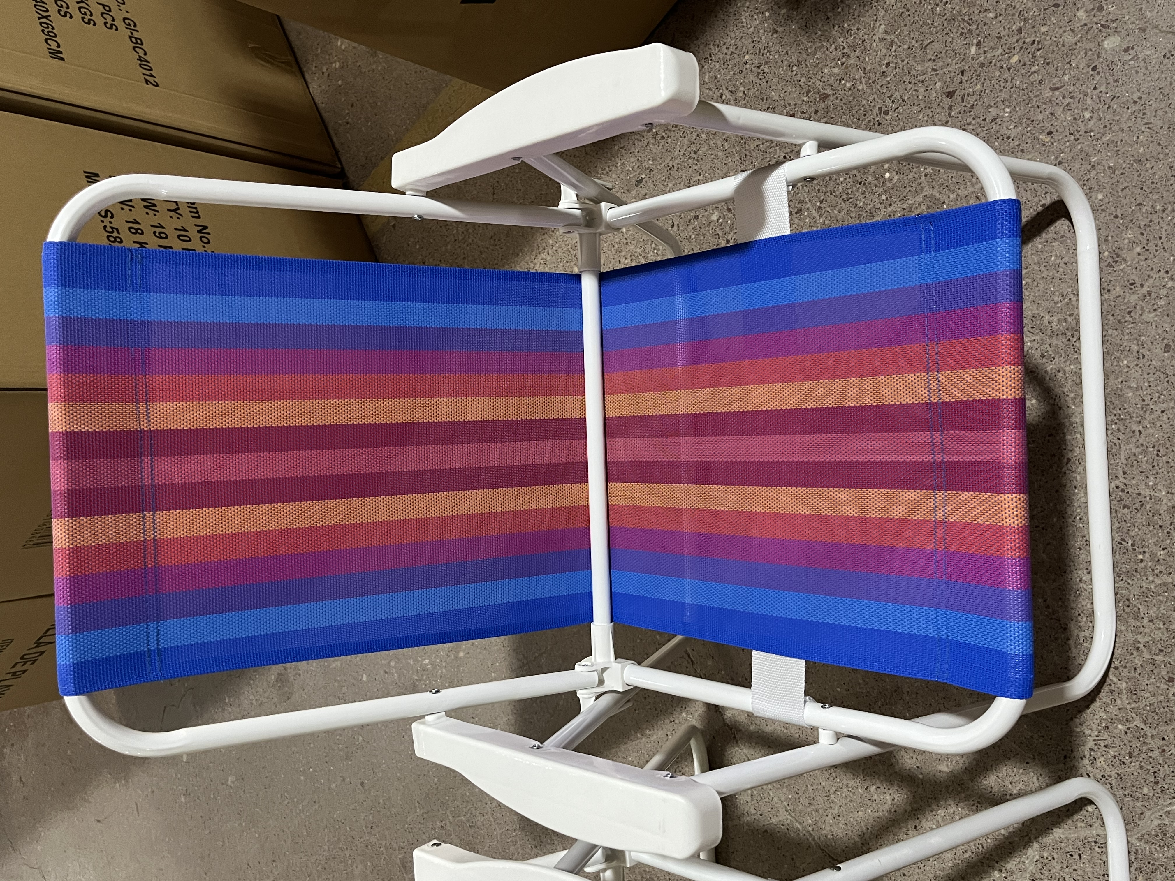 跨境直供折叠椅 户外休闲椅 沙滩椅 弹簧椅便携式钓鱼椅凳子靠背椅详情图10