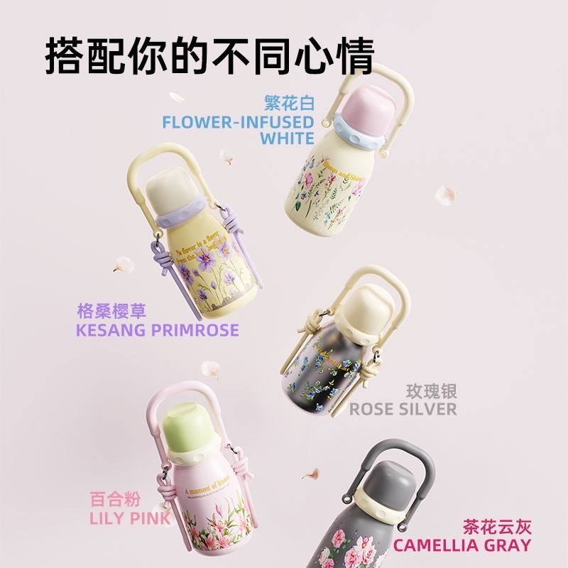 2025 New model Insulated cup for other girls, 2025 High appearance level water cup, large capacity portable straw water bottle for going out, 680ML Specification drawing
