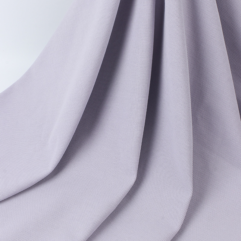 小米格肌理双面华夫格菠萝格弹力纯棉针织面料布料舒适透气休闲服料产品图