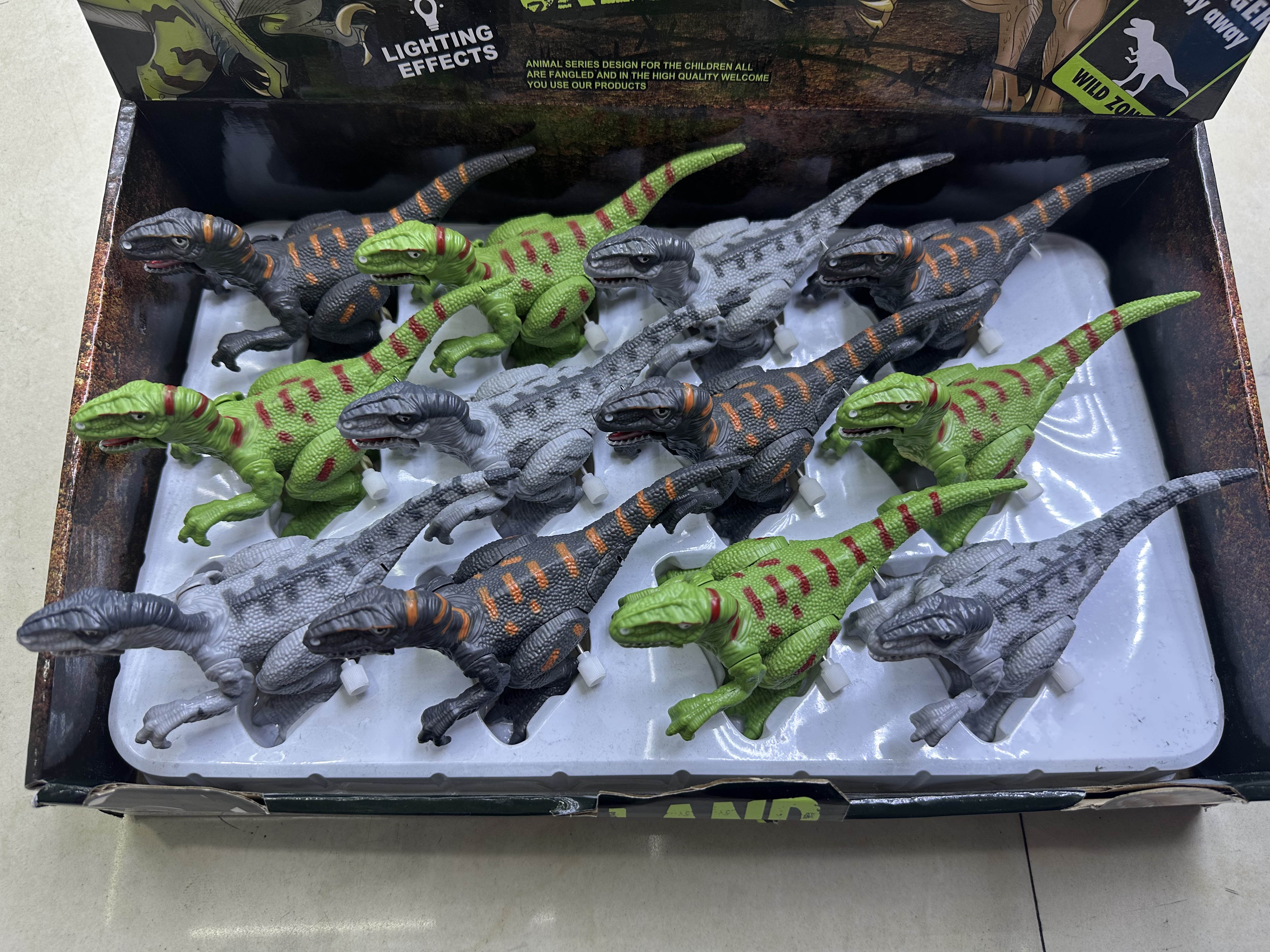 电动万向恐龙软硅胶贴片儿童圣诞节装扮扭蛋机按压恐龙产品图