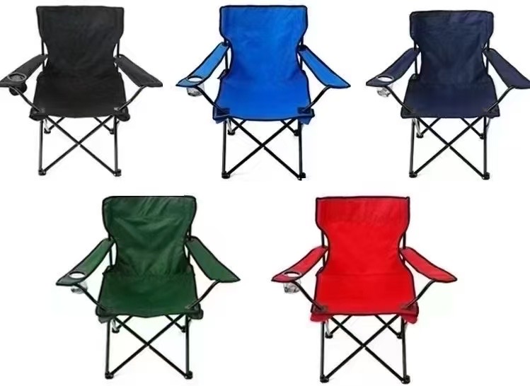 大量供应16管牛津布扶手椅 便携式户外写生靠背折叠椅休闲钓鱼椅 