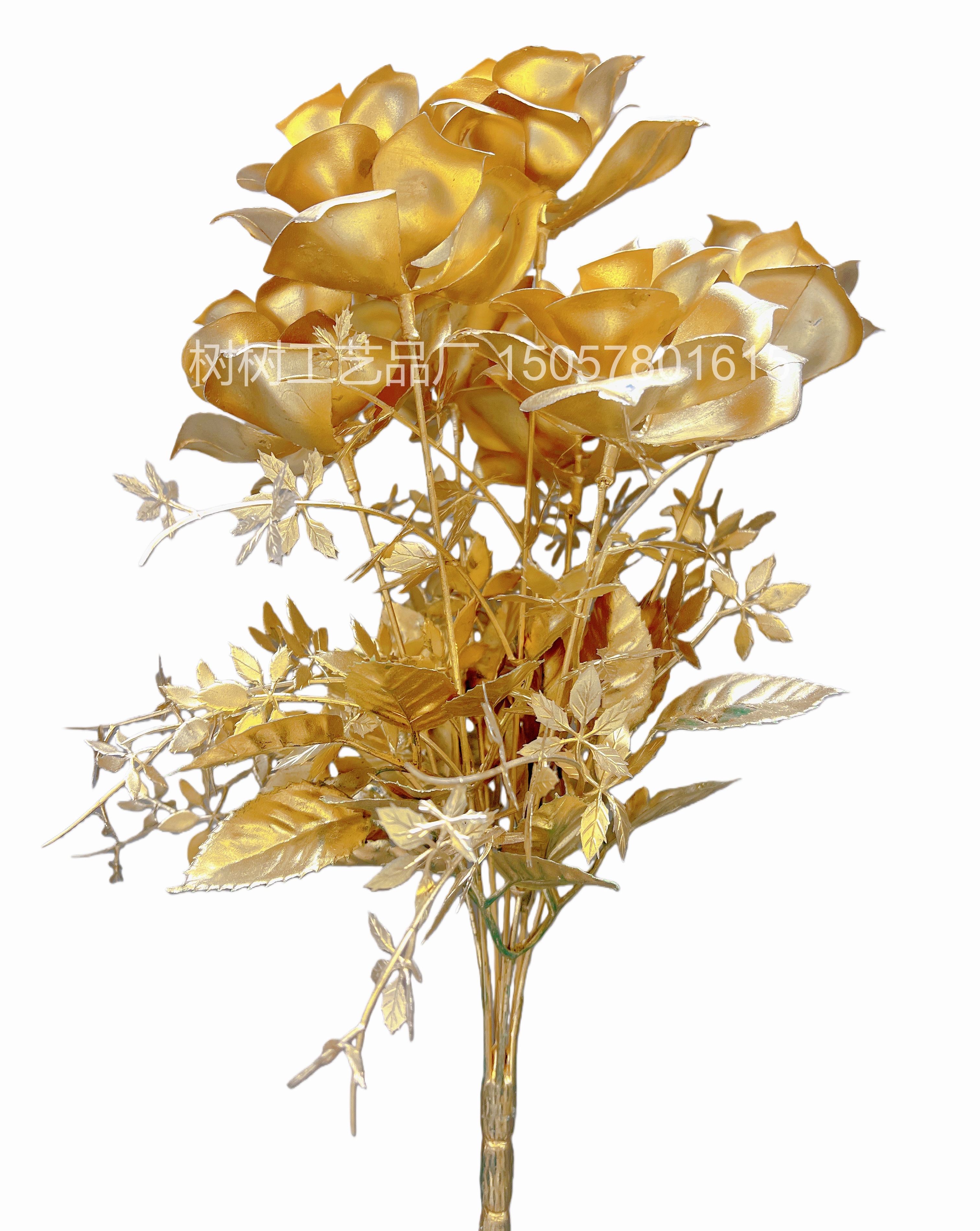 Golden leafed rose artificial flowers, Christmas flowers, home decoration gift accessories, Christmas flower accessories, artificial flowers, handcrafted flowers, artificial flowers details Picture