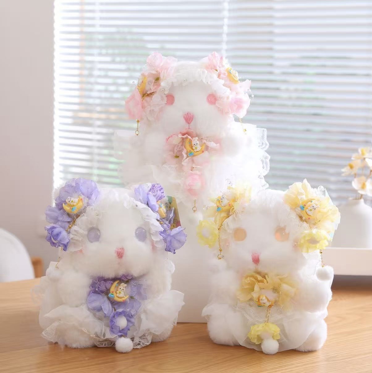 毛绒玩具创意潮流玩具新款洛丽塔毛绒公仔兔子玩偶森系卡通垂耳小兔子娃娃闺蜜生日礼物 细节图