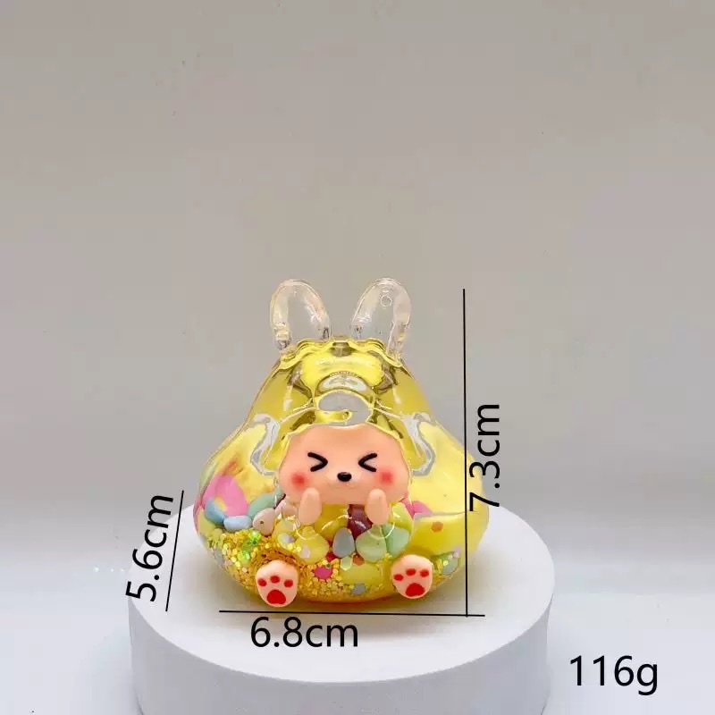Internet-famous bestsellers include oil flow Shatata keychains, colorful bean figurines, blind boxes, blind bags, gifts, accessories, key chains, wholesale and matching detail image 4