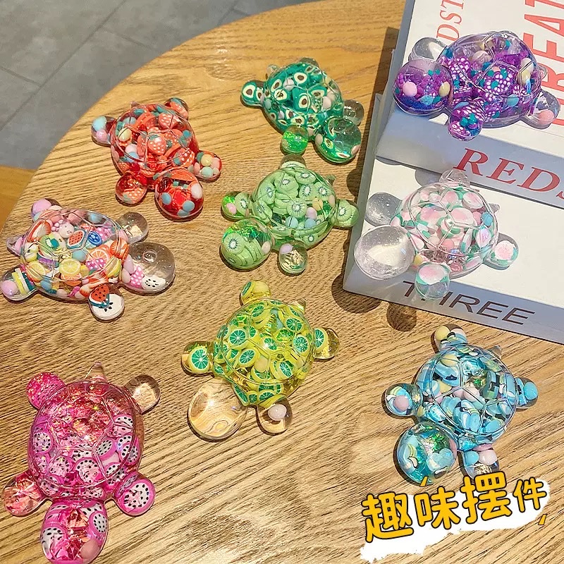 大号水果切入油乌龟大号桌面摆件入油对对碰玩偶可爱玩具盲盒详情图2