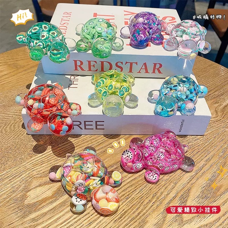 大号水果切入油乌龟大号桌面摆件入油对对碰玩偶可爱玩具盲盒