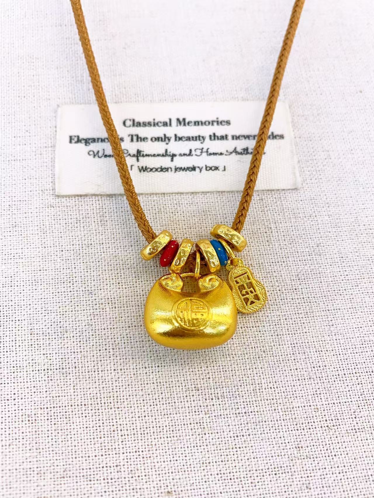 Long and simple sweater chain women's antique cloth rope necklace accessory is fashionable and versatile