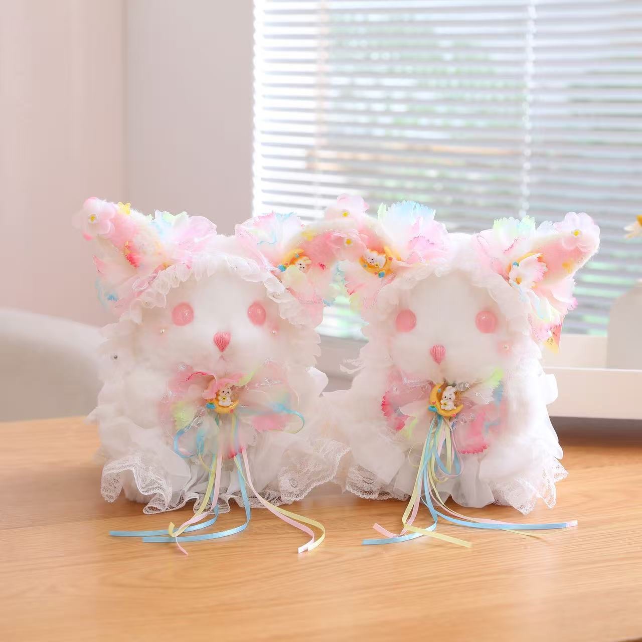 毛绒玩具创意潮流玩具新款洛丽塔毛绒公仔兔子玩偶森系卡通垂耳小兔子娃娃闺蜜生日礼物 