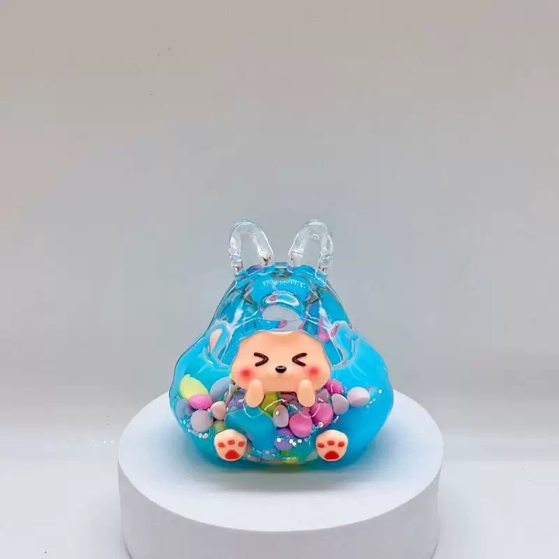 Internet-famous bestsellers include oil flow Shatata keychains, colorful bean figurines, blind boxes, blind bags, gifts, accessories, key chains, wholesale and matching detail image 6