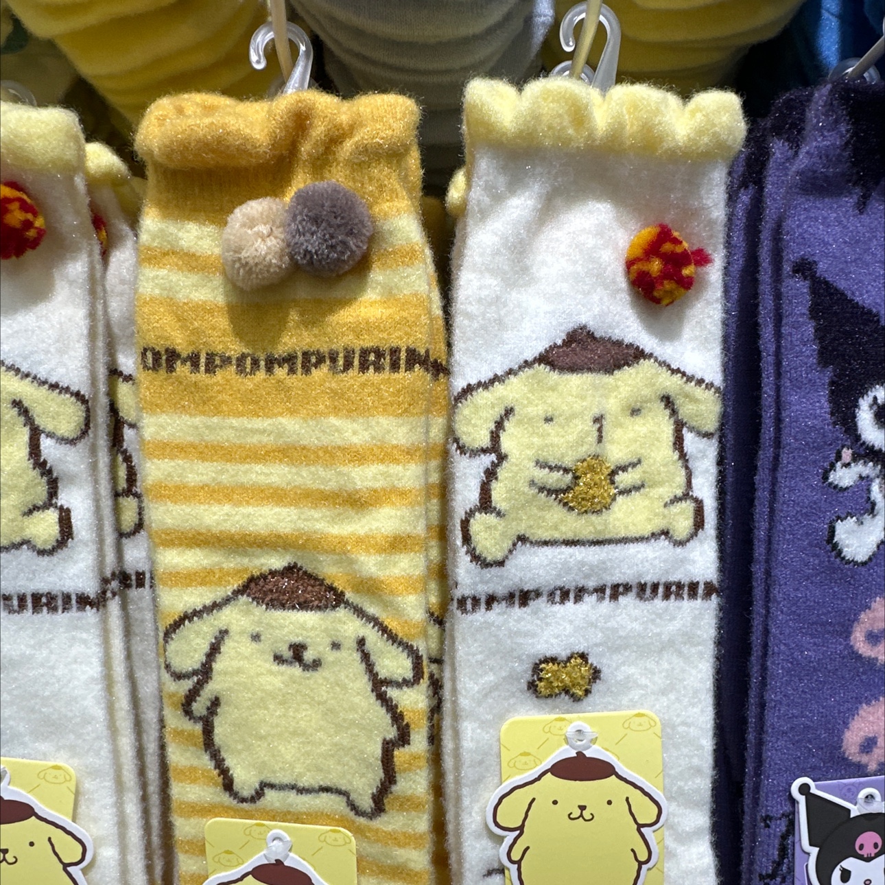 三丽鸥布丁狗袜子女中筒袜秋冬加厚保暖睡眠袜地板袜居家可爱卡通详情图3