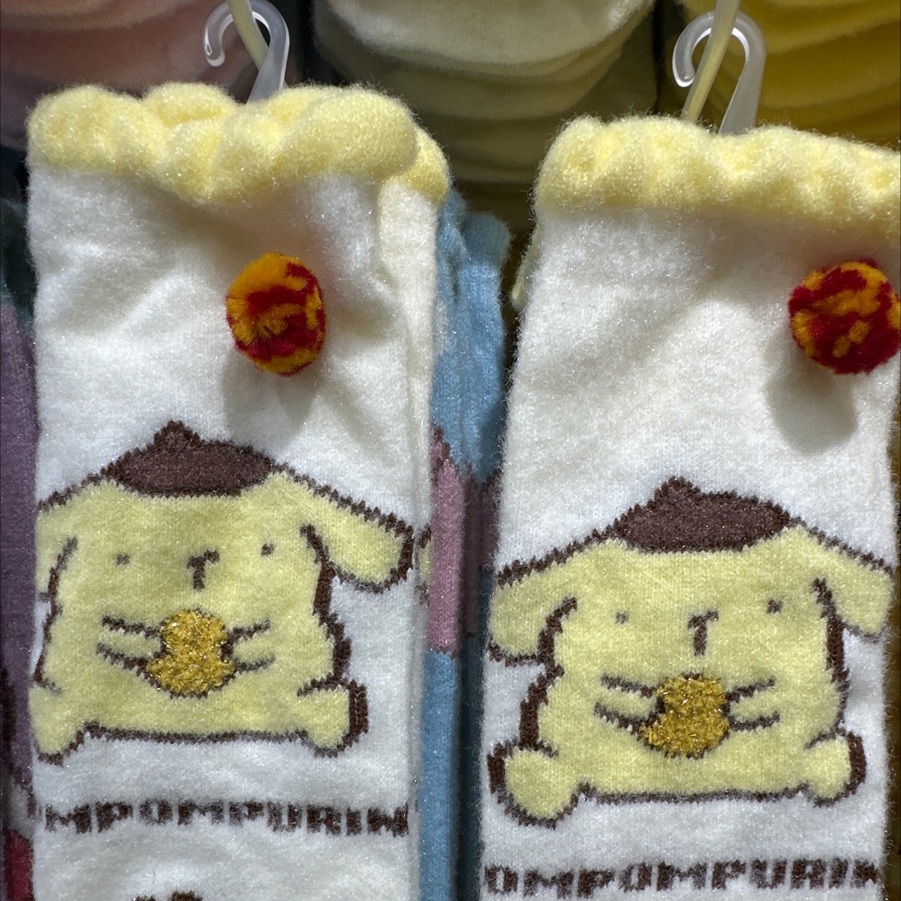 三丽鸥布丁狗袜子女中筒袜秋冬加厚保暖睡眠袜地板袜居家可爱卡通详情图2