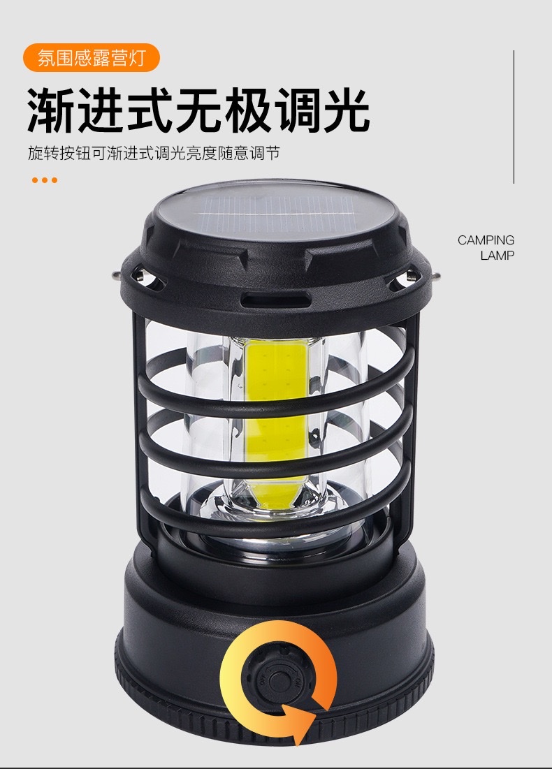 户外露营灯超长续航野营照明氛围灯天幕帐篷悬挂充电手提照明马灯详情图4