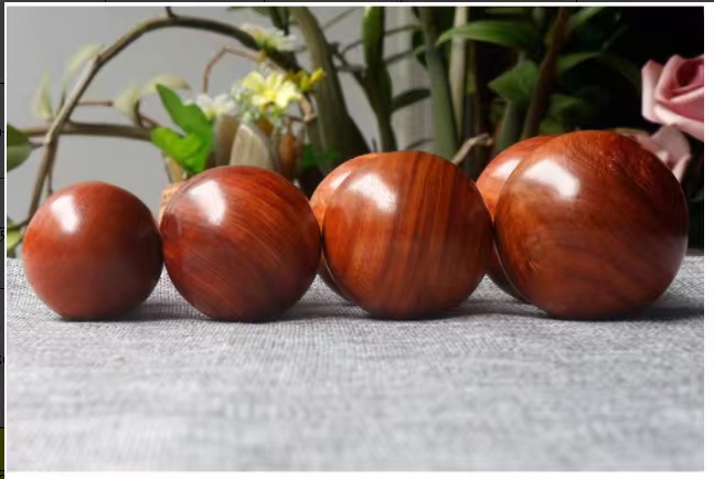 养生健身球缅甸花梨30mm大卡多规格木制品木质品大珠子木质品木质品