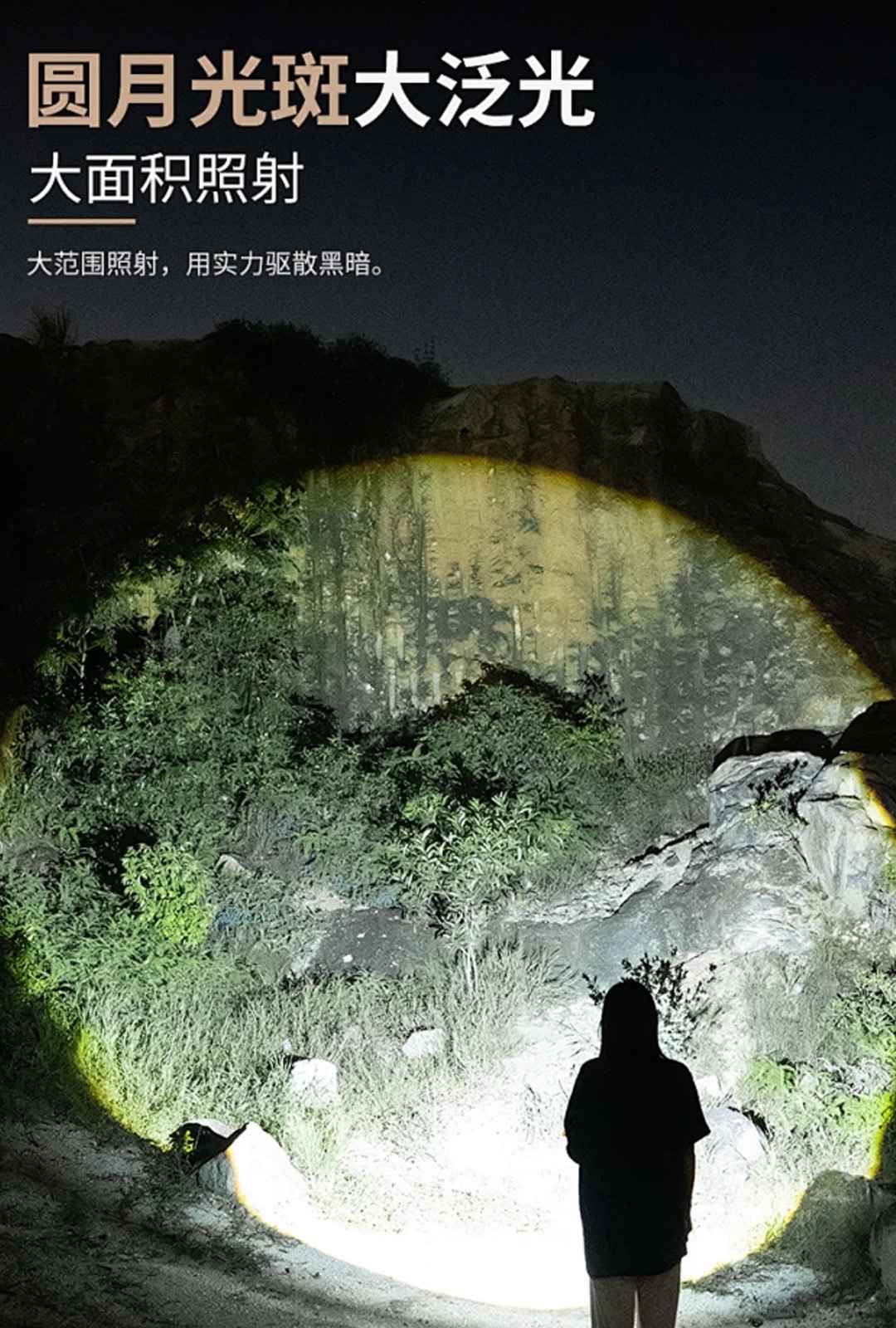 跨境强光铝合金Type-c充电超亮户外远射长续航多功能手电筒详情图4