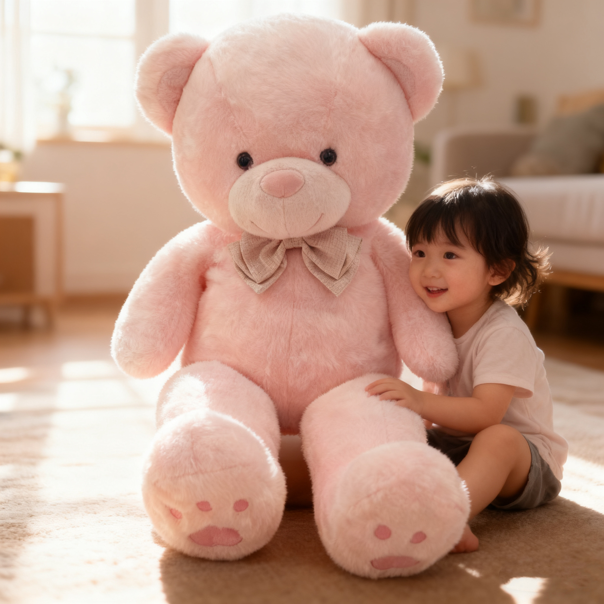 粉色大熊毛绒玩具大熊公仔布娃娃抱抱熊睡觉抱枕泰迪超特大号熊猫玩偶礼物