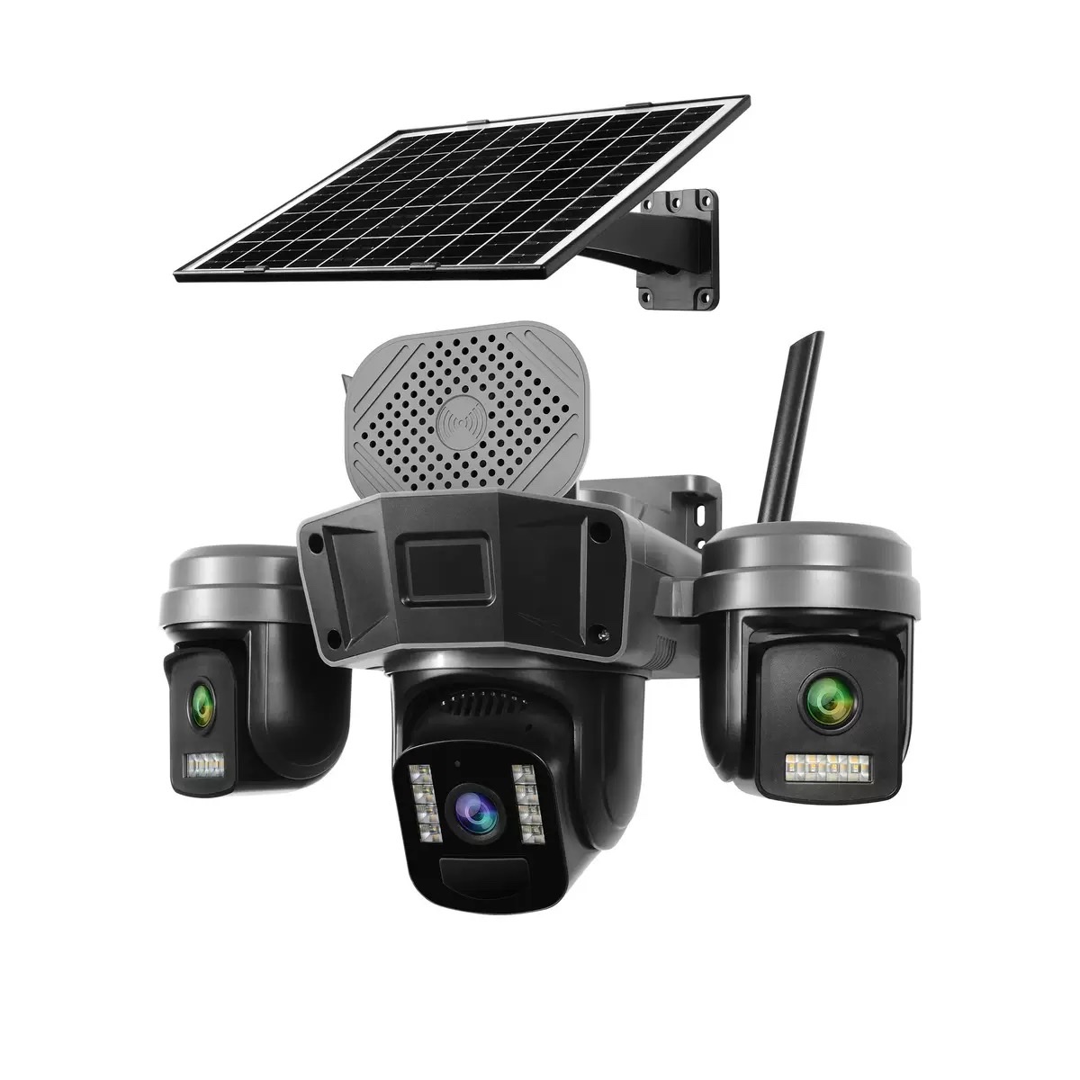 V380 triple-lens low-power solar monitoring 4G wireless wifi camera Specification image