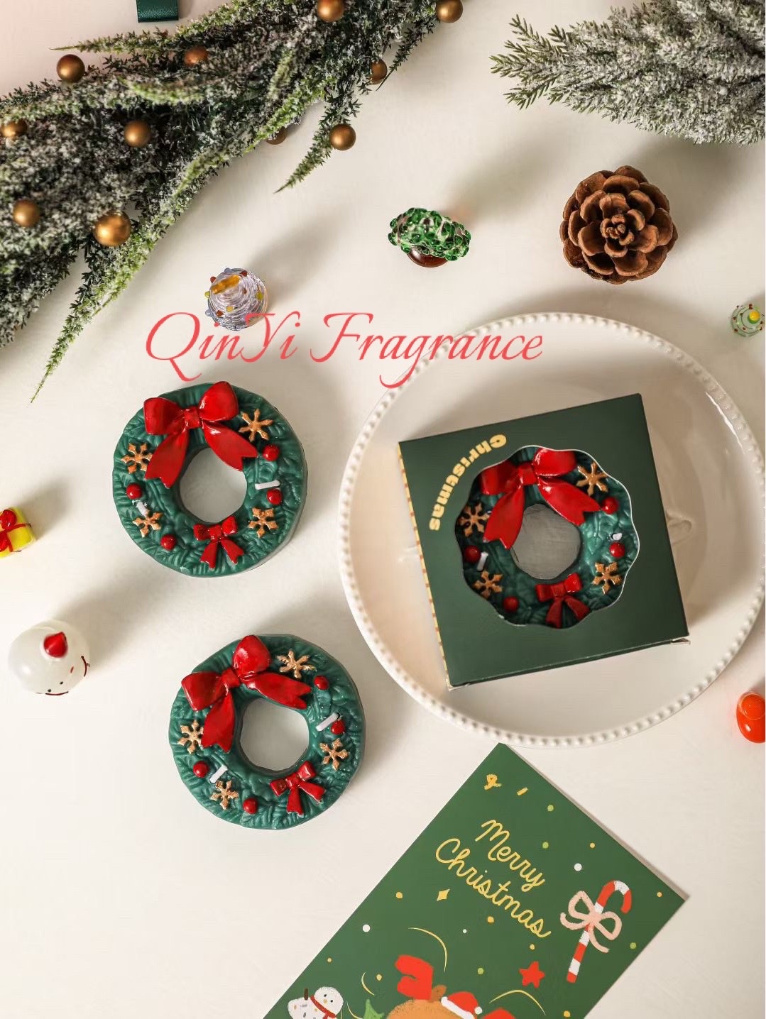 欧洲香薰蜡烛派对圣诞香氛蜡烛香薰蜡烛装饰家用香味蜡烛圣诞花环圣诞节详情图7