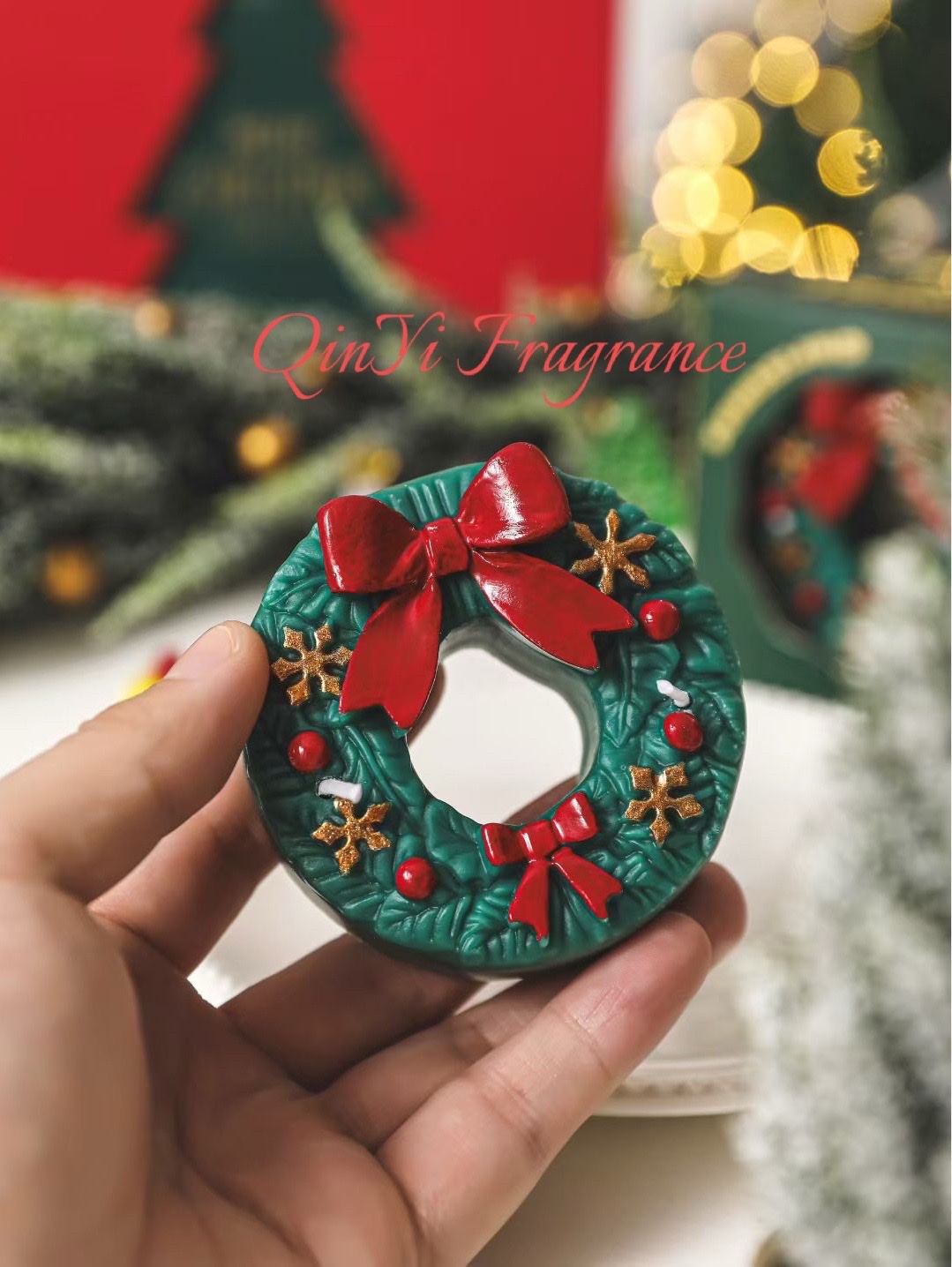 欧洲香薰蜡烛派对圣诞香氛蜡烛香薰蜡烛装饰家用香味蜡烛圣诞花环圣诞节详情图5