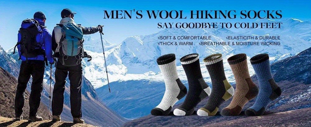 Autumn and winter thickened cross-border large-sized best-selling socks: men's wool socks with fleece, warm cashmere socks, high-top long socks in multiple colors detail image 5