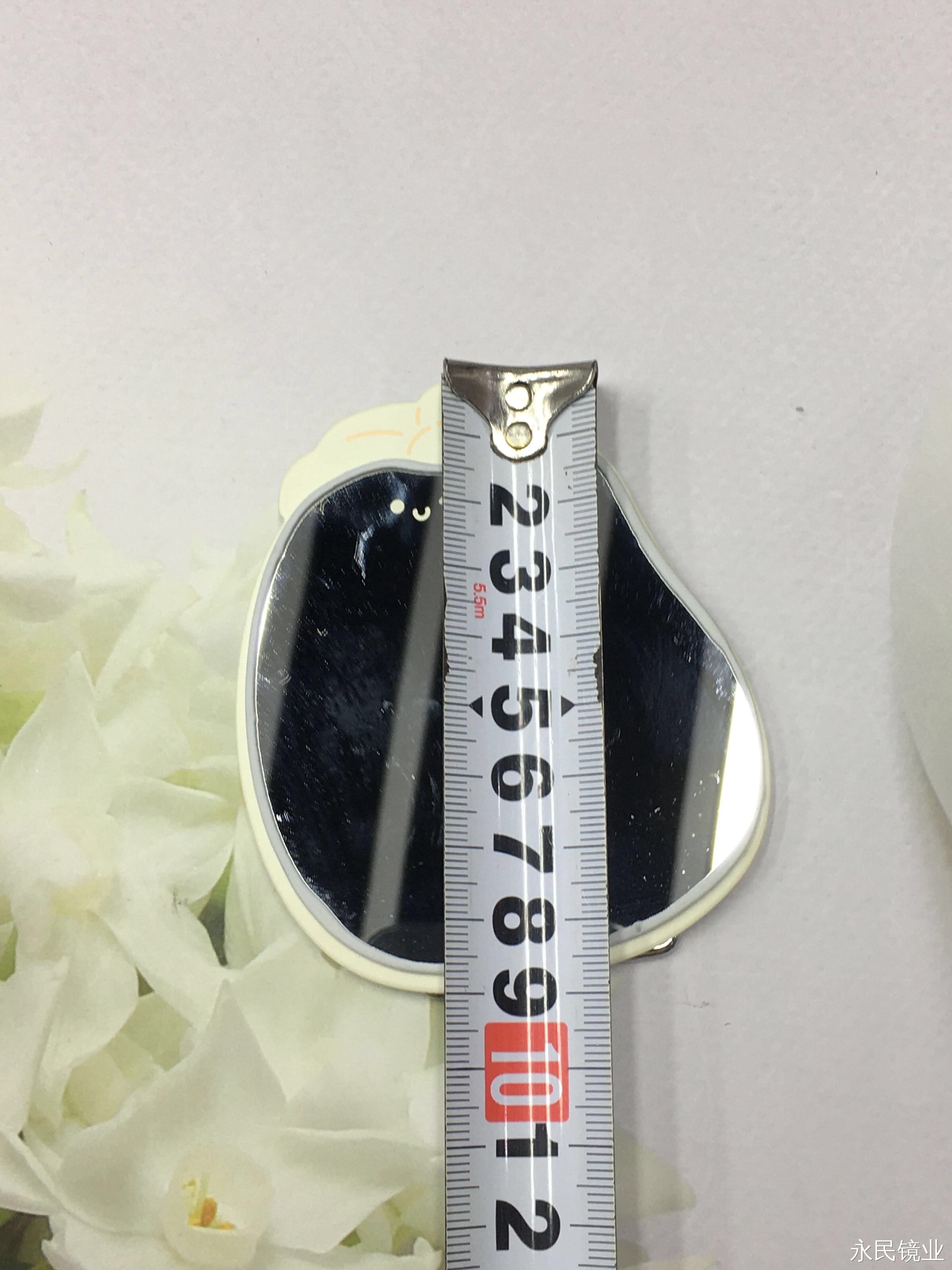 【永民镜业】2761P茄子迷你化妆镜 可随身携带小型便捷款式白底实物图