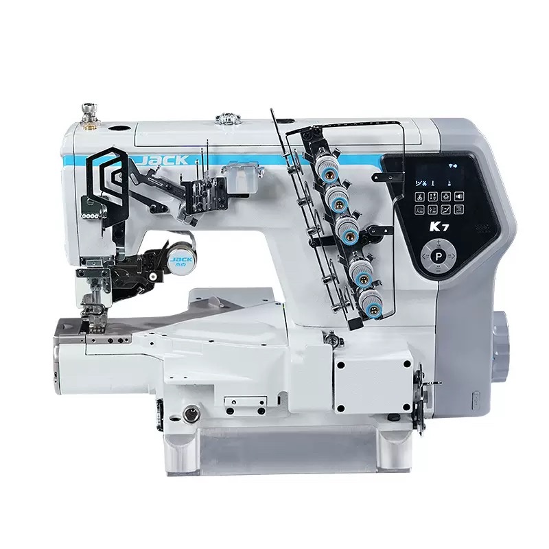 JACK K7 industrial sewing machine, automatic thread cutting three-needle and five-thread 冚 machine, intelligent computerized sewing machine pic 4