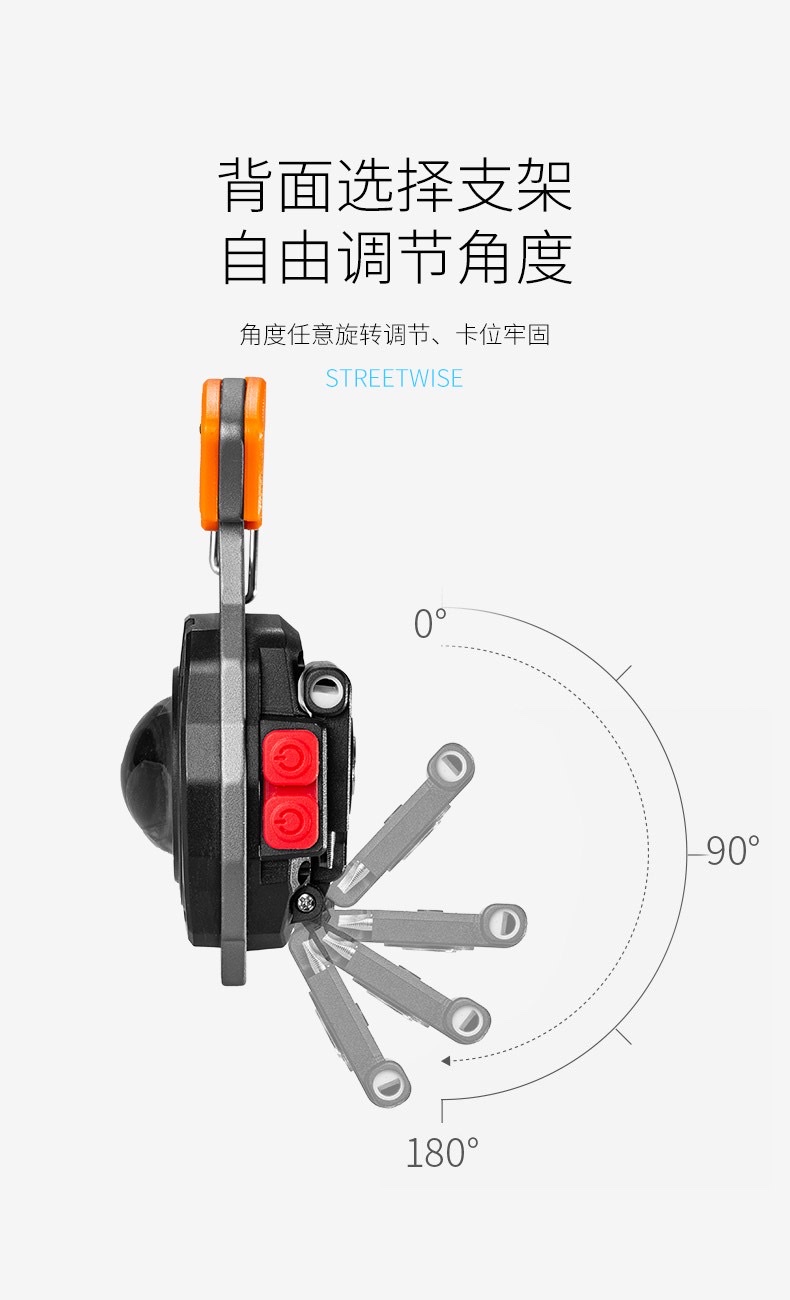 钥匙扣工作灯多功能点烟器充电便携露营汽修led强光迷你 野营灯详情图13