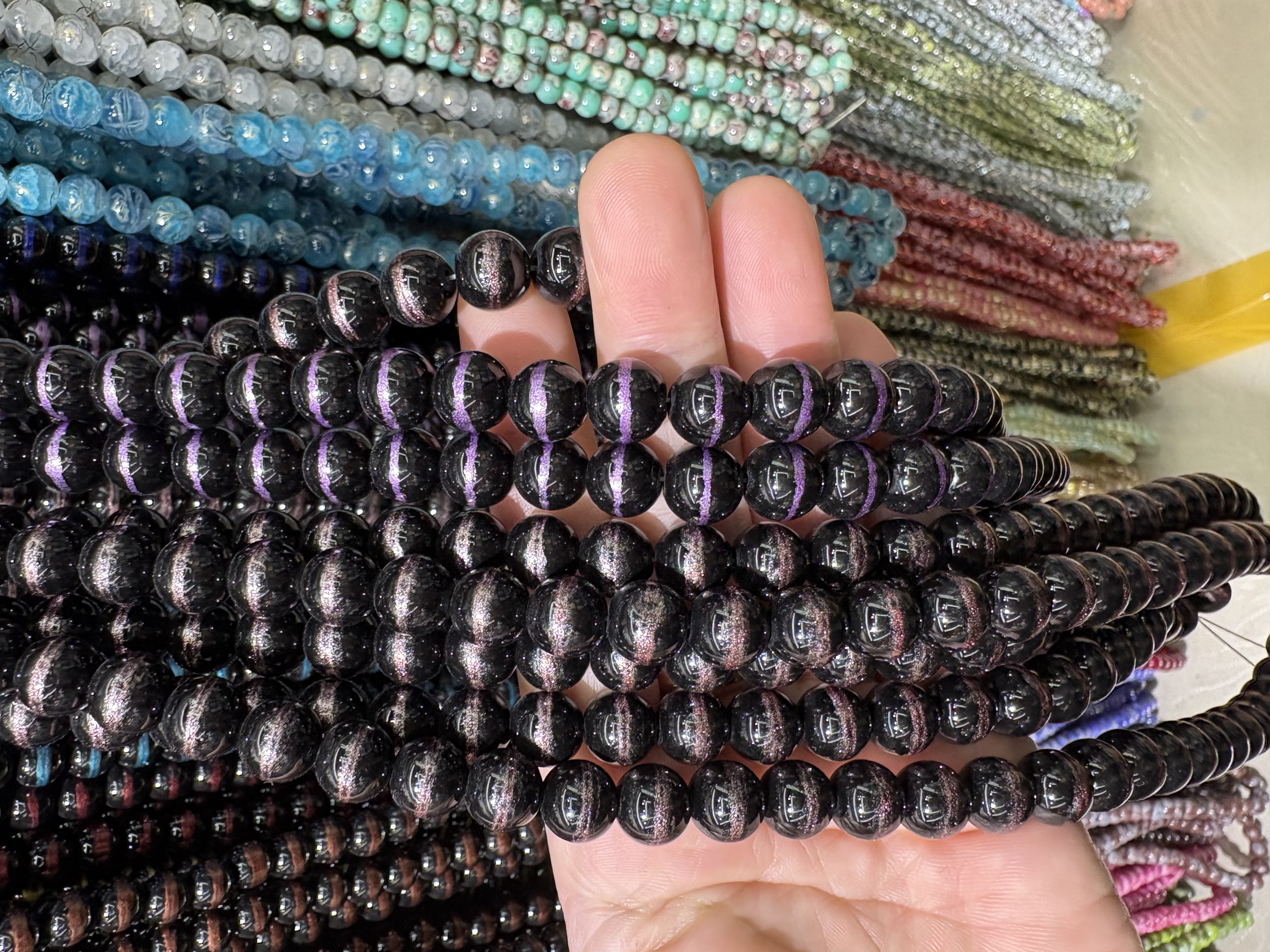 Handmade DIY beads, pearl beads, wooden beads accessories, multi-color creative handcrafted materials, jewelry making supplies, beads Specification image
