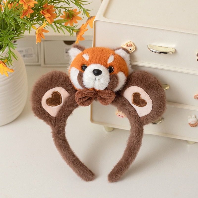 红山动物园同款布卡祺小熊猫动物发箍毛绒玩具头箍游乐园发夹装扮