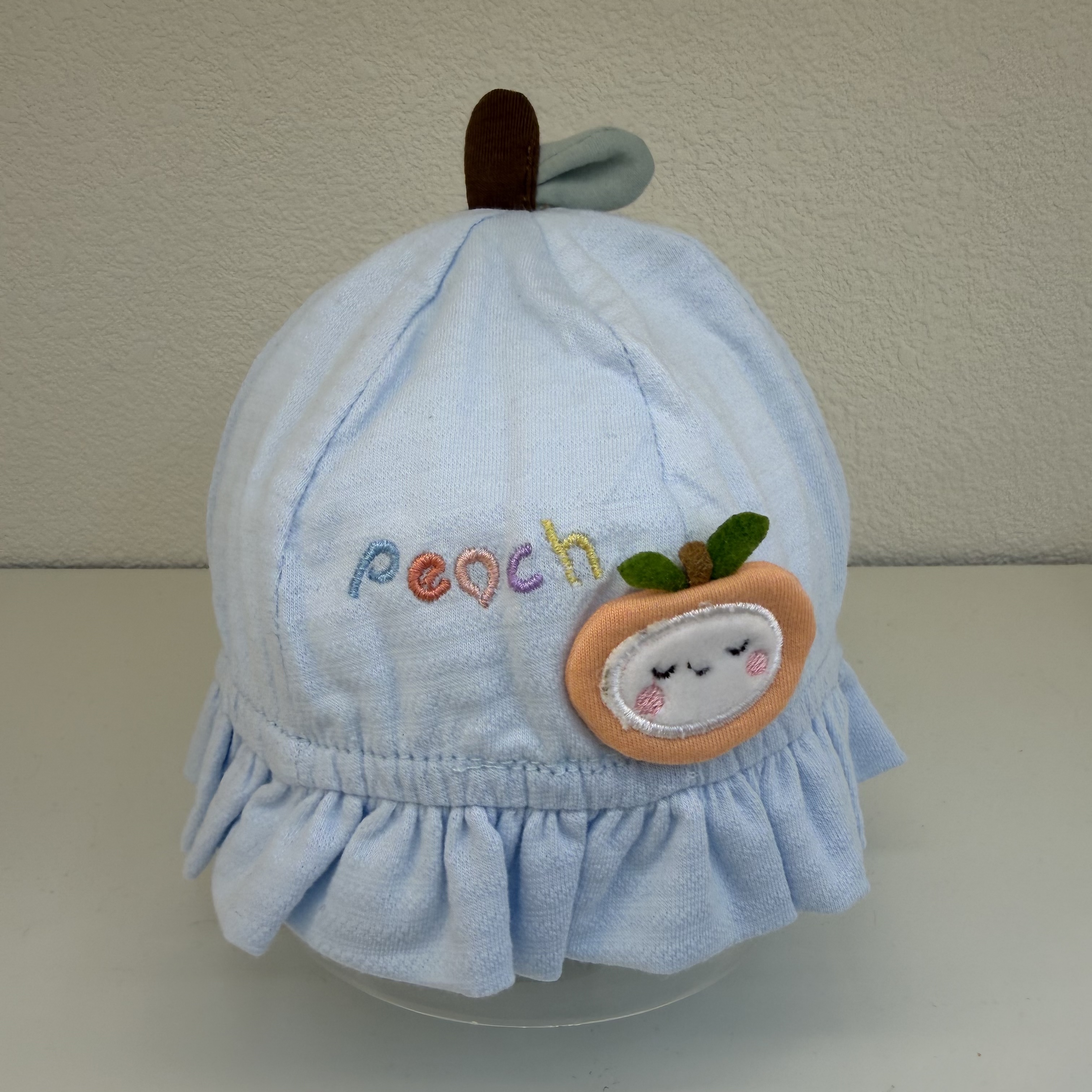 Gorros de niños gorros de dibujos animados gorros de bebé gorros de bebé protección solar gorros de sol gorros de niños modelos de verano letras bordado apple patch cloth pequeños brotes gorros cute Specification image
