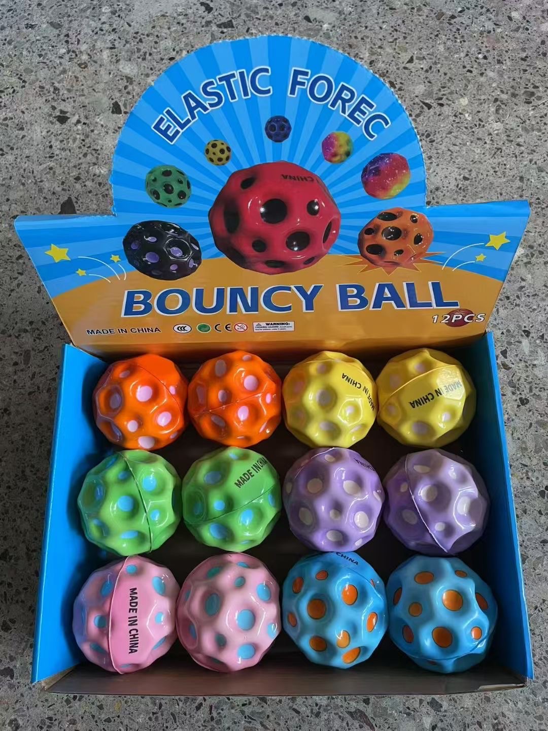 跨境热卖马卡龙色高弹球，弹力球玩具
