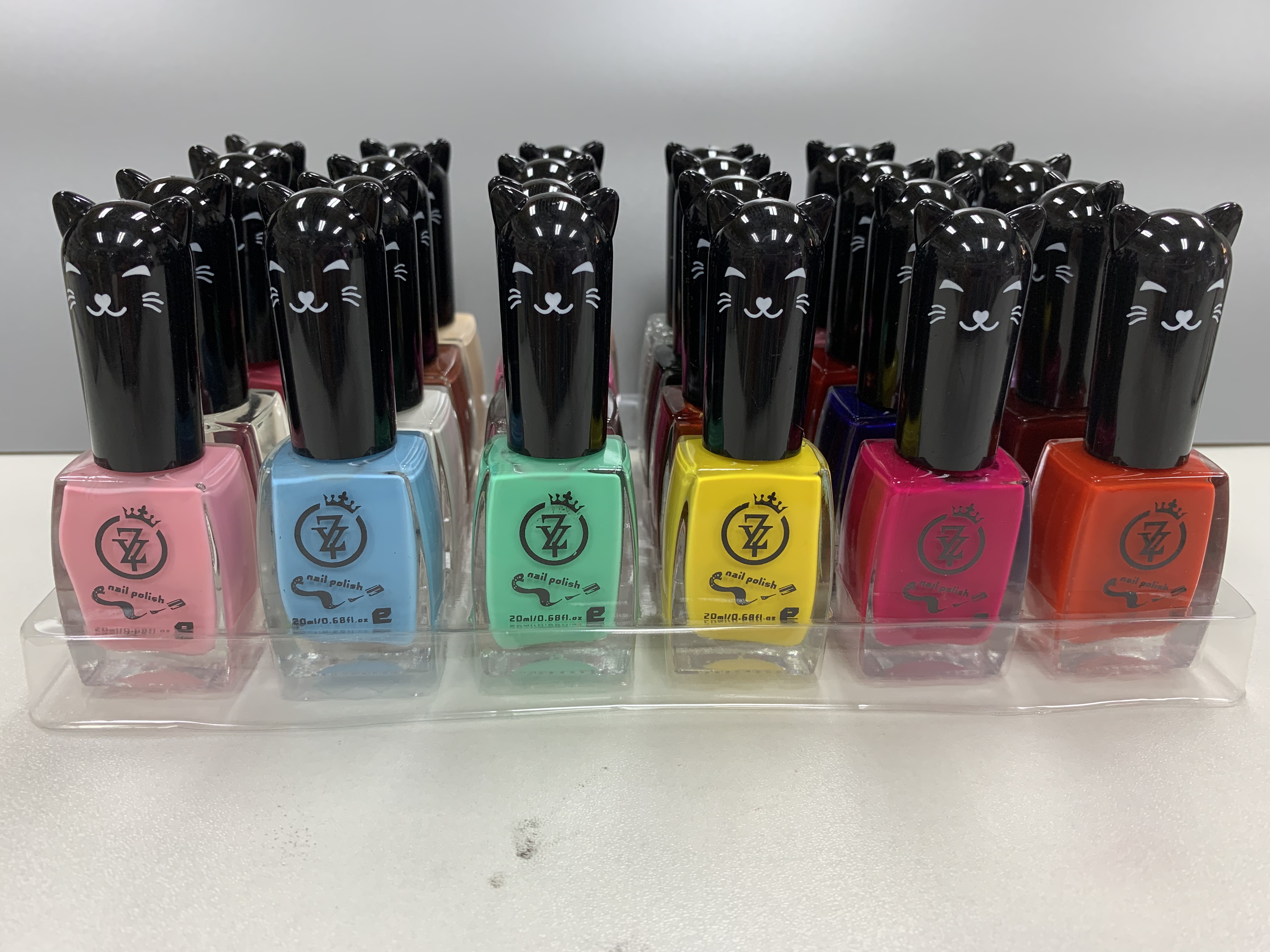 美甲小精灵玻璃瓶装指甲油亮油持久彩色无毒安全的美甲24色套装指甲油亮油