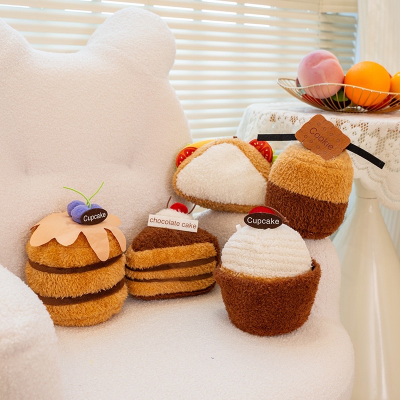 可爱蛋糕美食甜点玩偶巧克力三明治瑞士卷下午茶咖啡饼干毛绒玩具详情图3