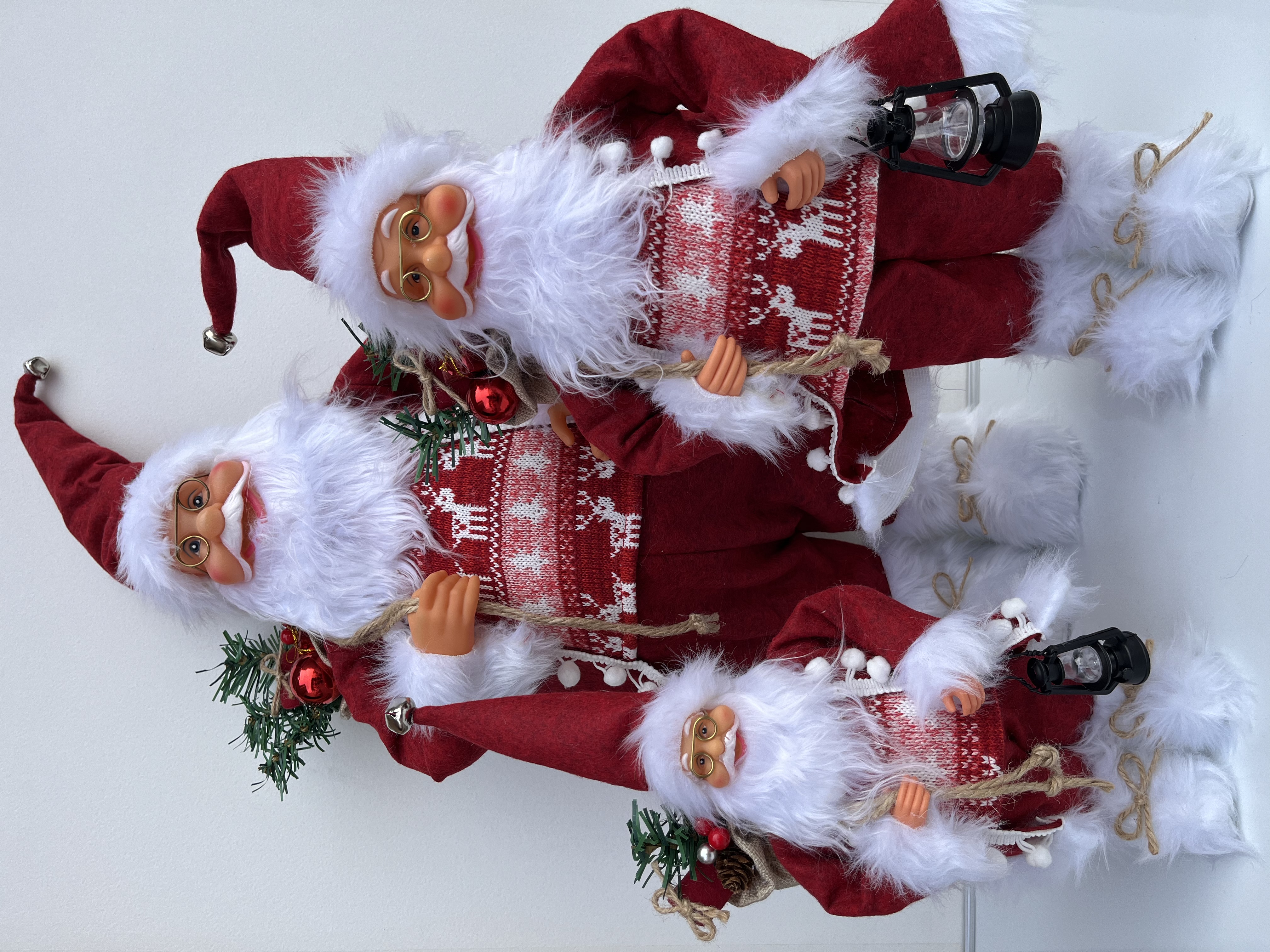 圣诞节装饰节日礼物装饰用品圣诞摆件礼品树条技站姿老人 胡须老爷爷厂家直销