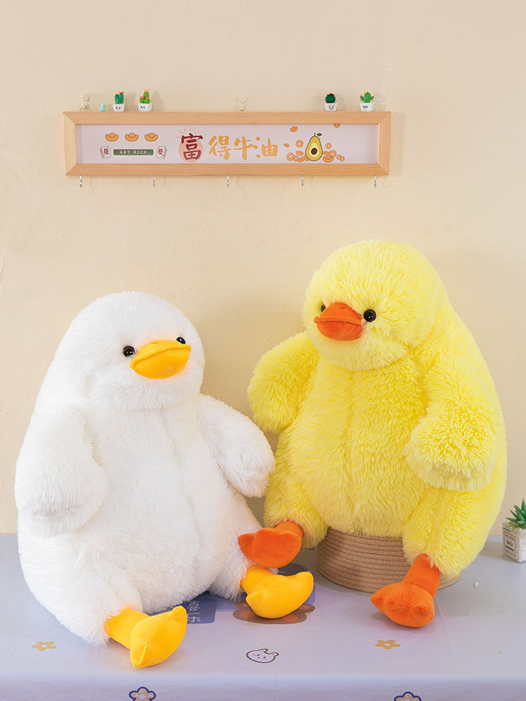 炸毛墩墩鸭潮流毛绒玩具羊毛毡挂件创意个性潮玩手工艺品礼物精选