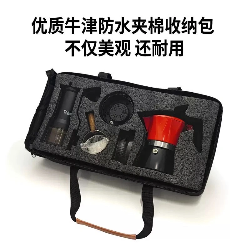 Best-selling outdoor hand-brewed coffee set gift box, hand-ground coffee machine, outdoor stove + coffee bean grinder detail image 5