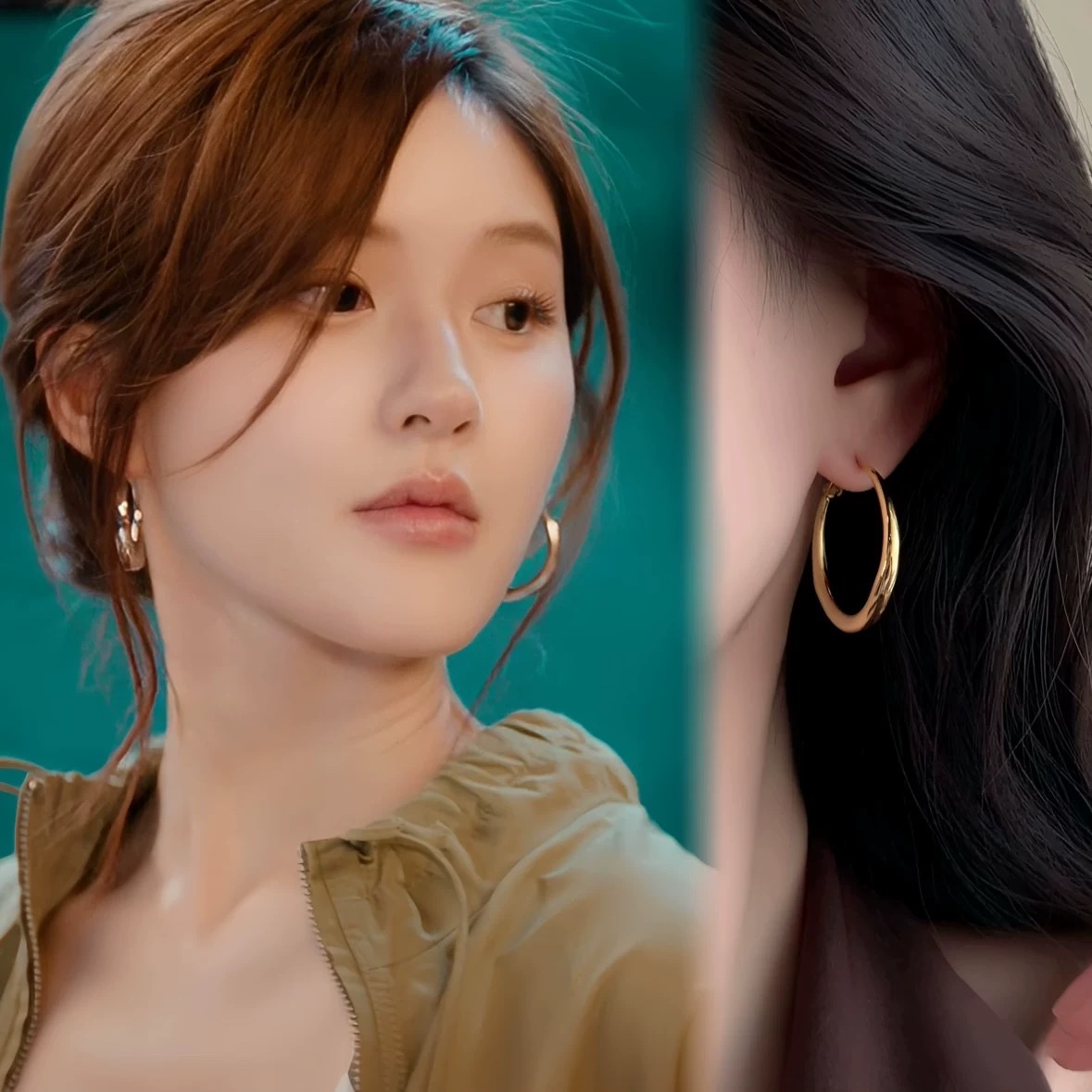 「耀眼」赵露思许我耀眼同款素圈耳饰蚊香盘耳夹耳环耳钉女耳圈饰品耳钉细节图