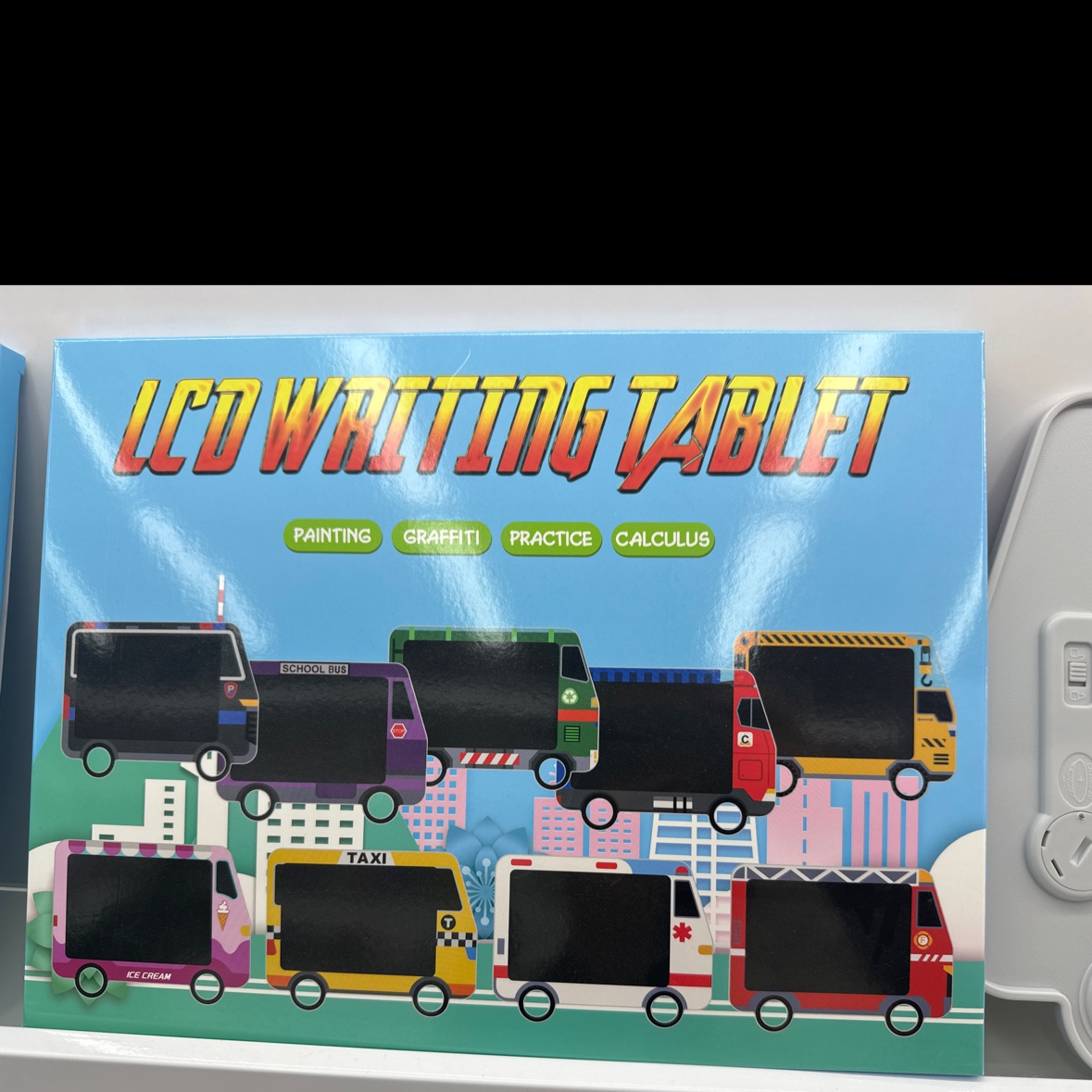 Fun transportation vehicle LCD handwriting board, portable children's drawing and calculation board, educational handwriting board toy Specification image