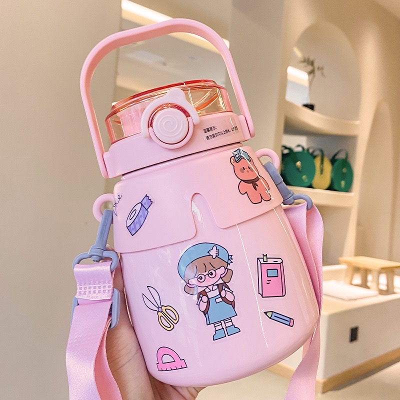 Titanium alloy magnetic suction insulated cup, large-capacity portable water cup, stainless steel water bottle, outdoor sports cup detail image 6