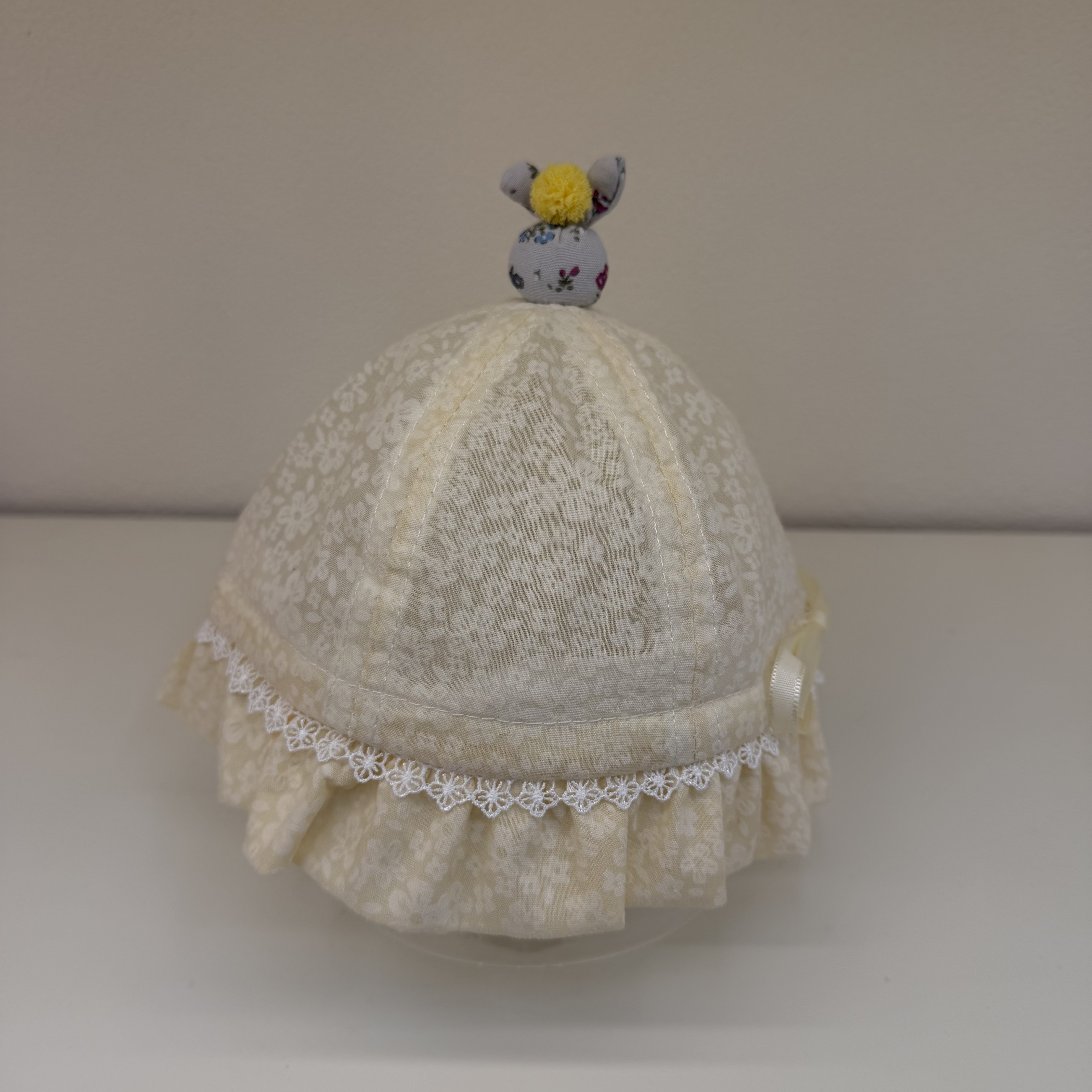 Gorra de dibujos animados gorra de bebé gorra de bebé de verano gorra de niños protección solar transpirable lindo encaje de organza pequeño conejo primavera verano otoño llana gorra Item Picture
