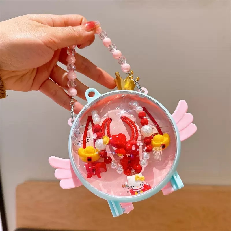 Children's New Year Princess Necklace Set, Little Girl New Year Greeting and Celebration Gift Box Specification image