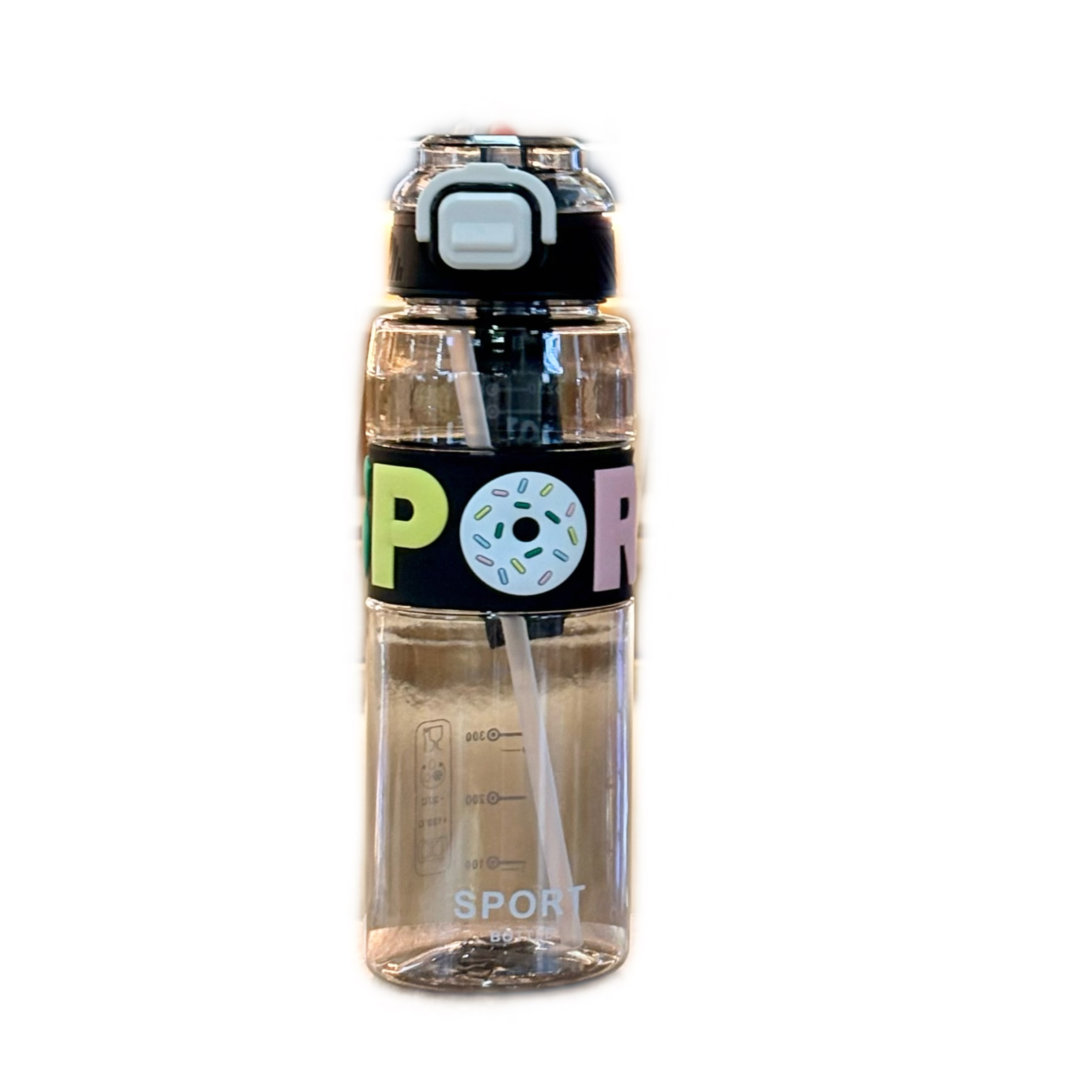 Water cup, straw, other large-capacity portable dual-drinking, high appearance level sports summer new student plastic water bottle, cup for men and women 800ML Item Picture