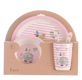 大象圆形五件套