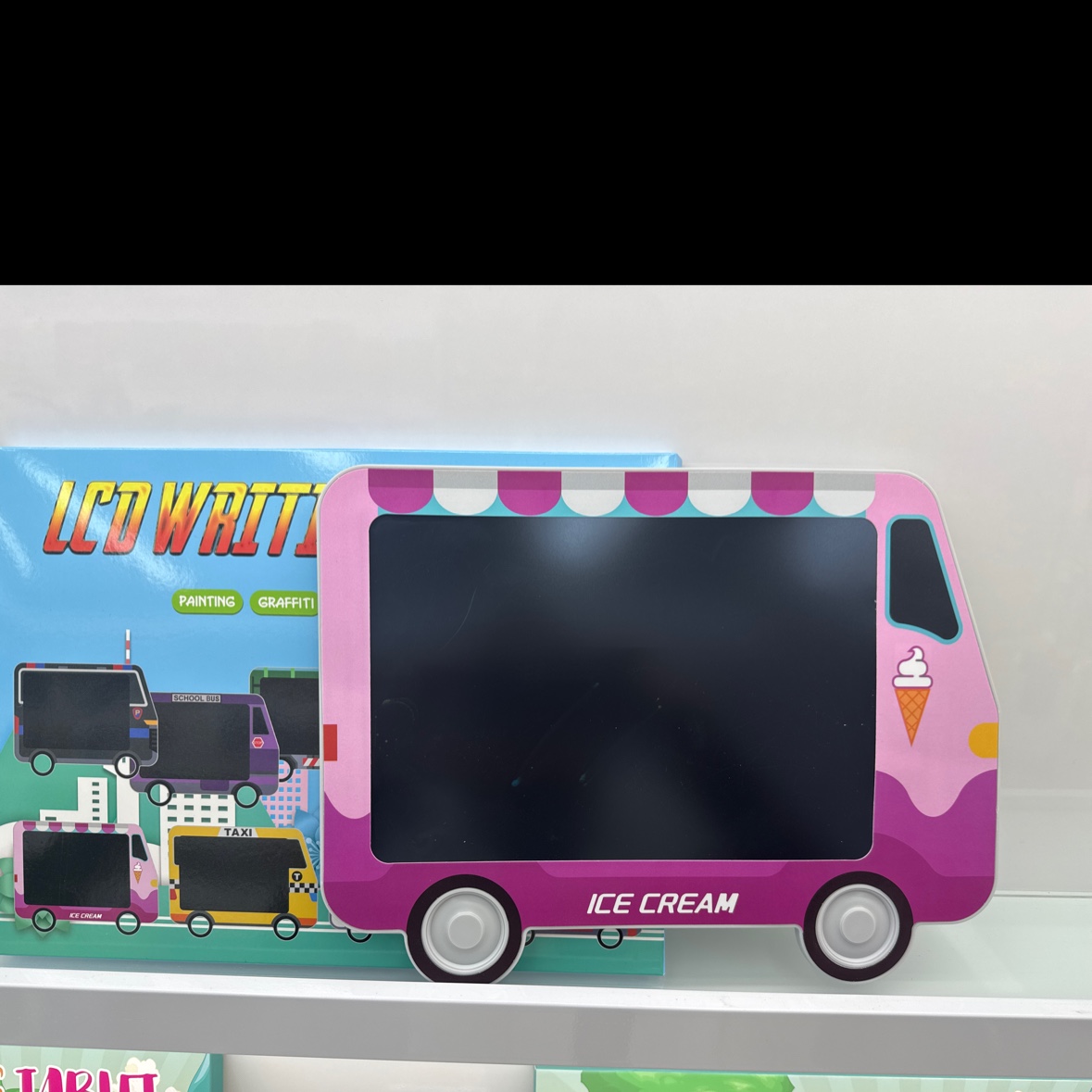 Fun transportation vehicle LCD handwriting board, portable children's drawing and calculation board, educational handwriting board toy