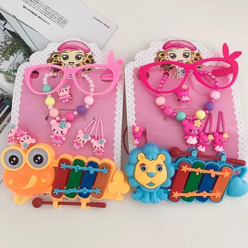 热卖儿童饰品 卡通可爱女童首饰套装 串珠项链，