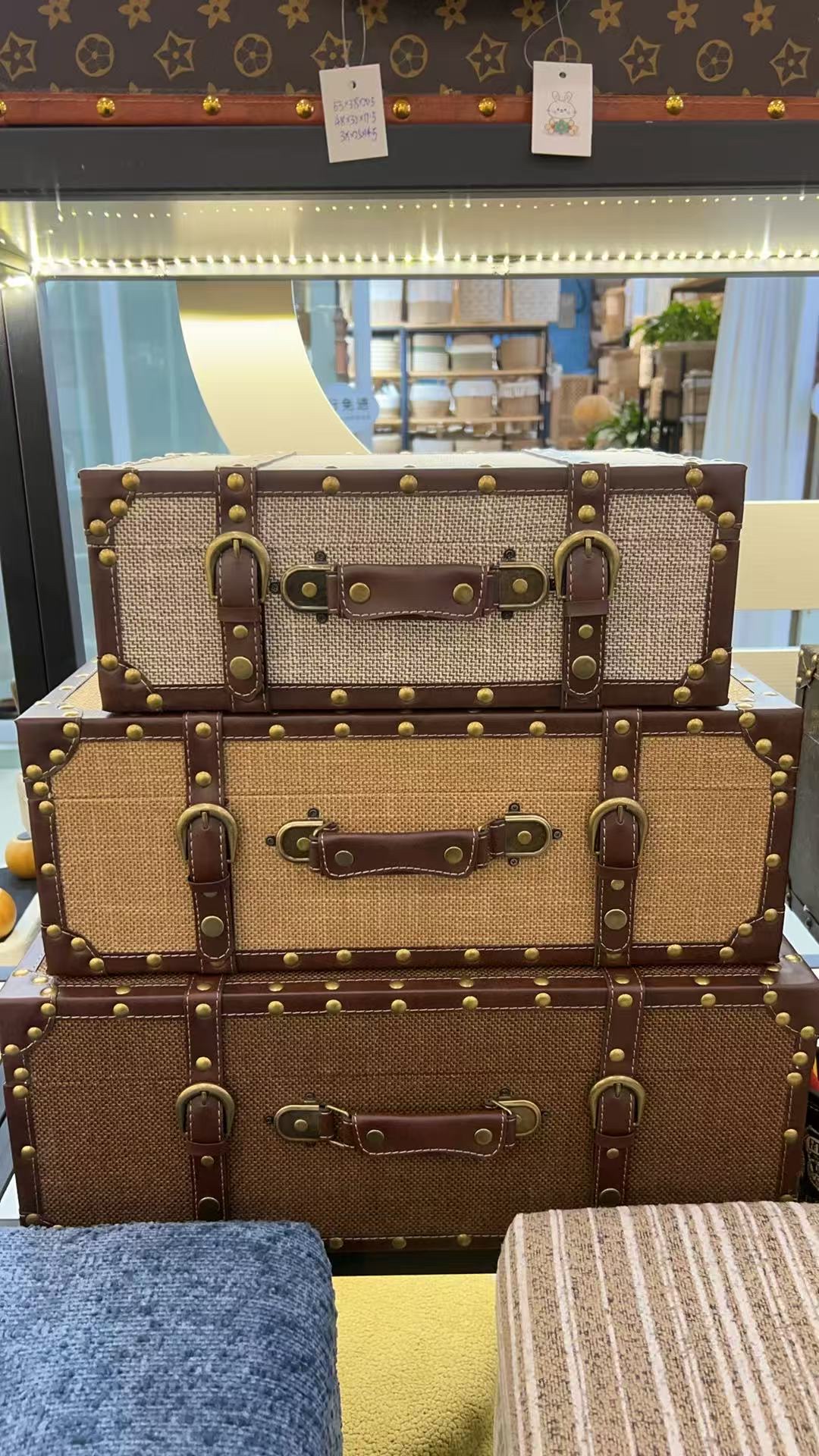 手提箱木质收纳箱装饰盒复古盒礼盒礼品盒嫁妆