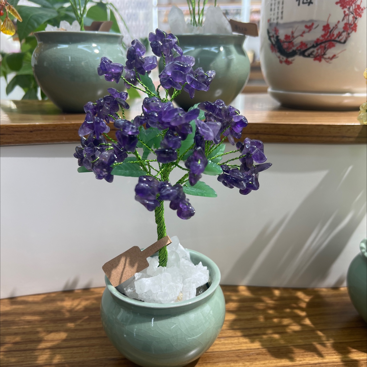 Natural crystal amethyst money tree