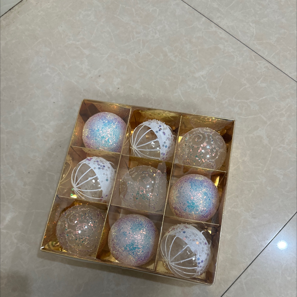 圣诞用品 透明球手绘 